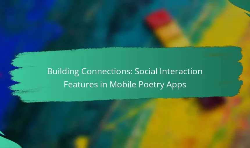Building Connections: Social Interaction Features in Mobile Poetry Apps