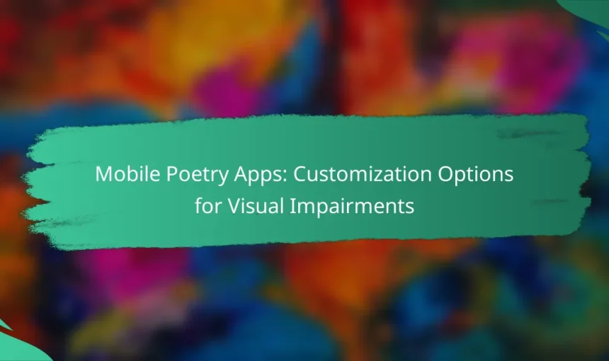 Mobile Poetry Apps: Customization Options for Visual Impairments