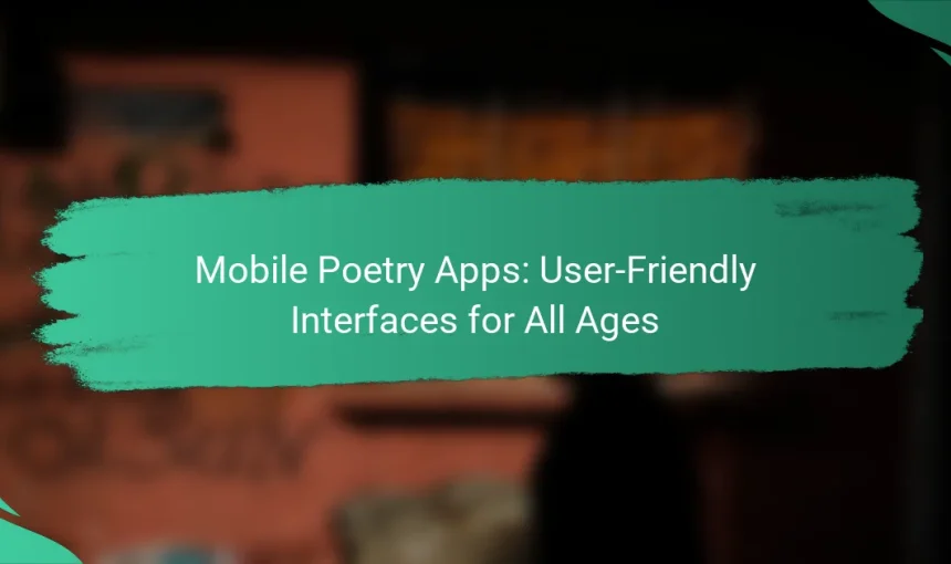 Mobile Poetry Apps: User-Friendly Interfaces for All Ages