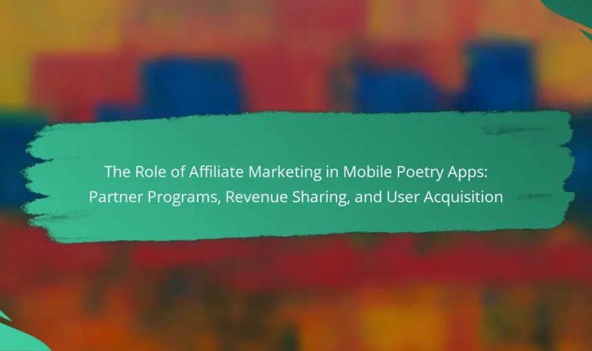 The Role of Affiliate Marketing in Mobile Poetry Apps: Partner Programs, Revenue Sharing, and User Acquisition