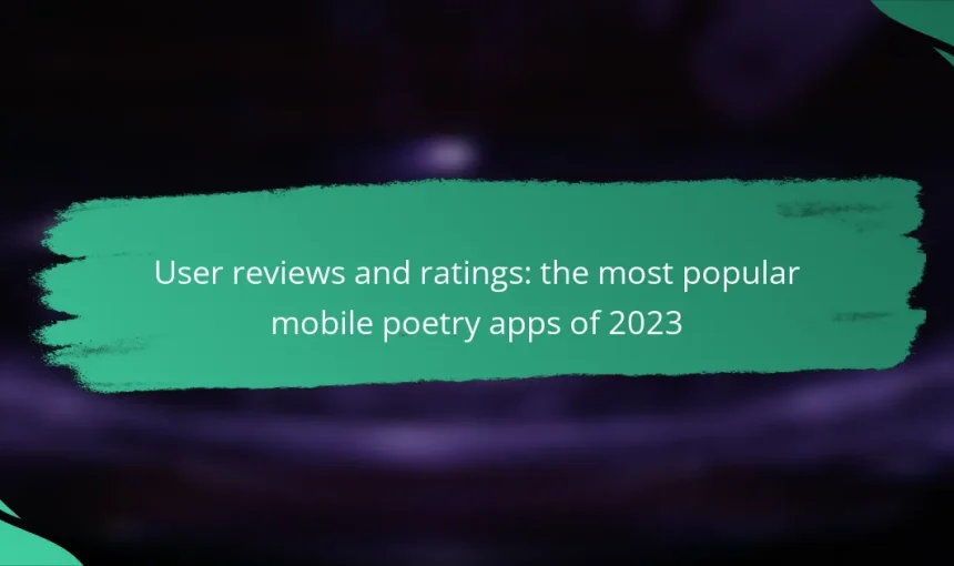 User reviews and ratings: the most popular mobile poetry apps of 2023
