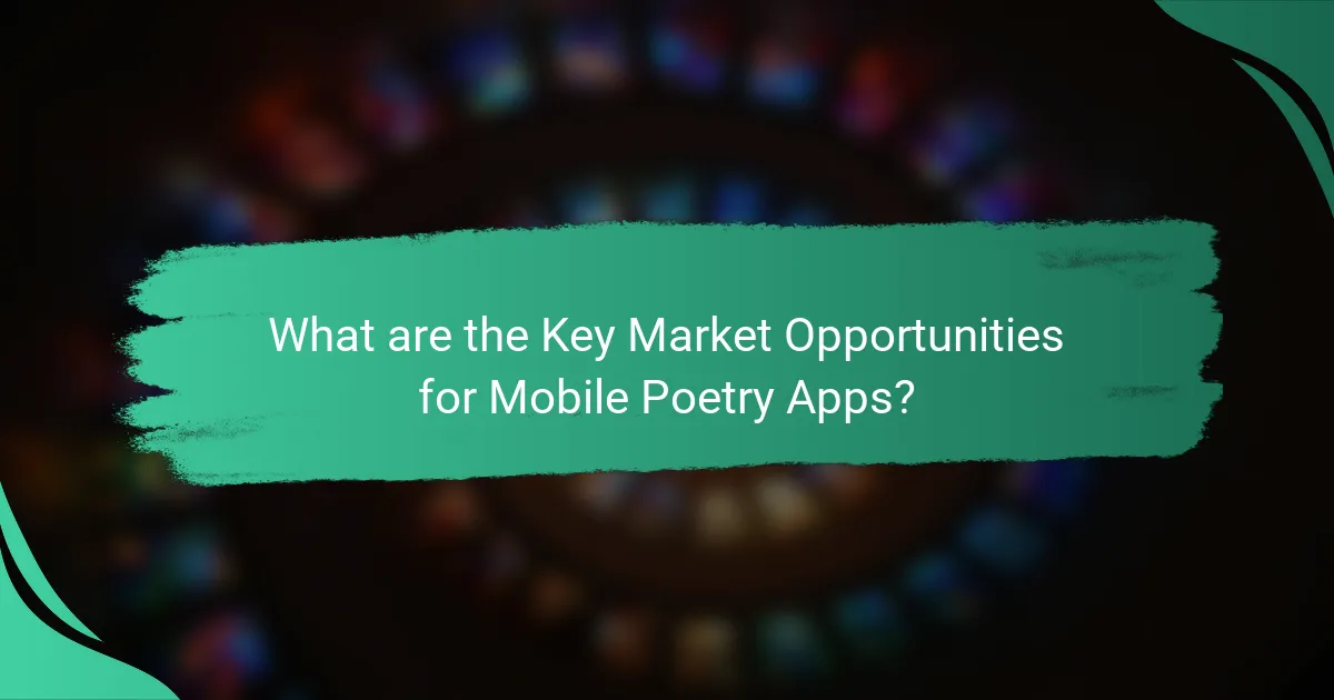 What are the Key Market Opportunities for Mobile Poetry Apps?