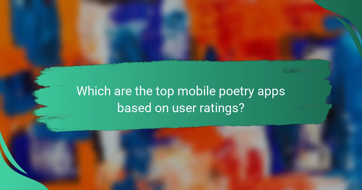 Which are the top mobile poetry apps based on user ratings?